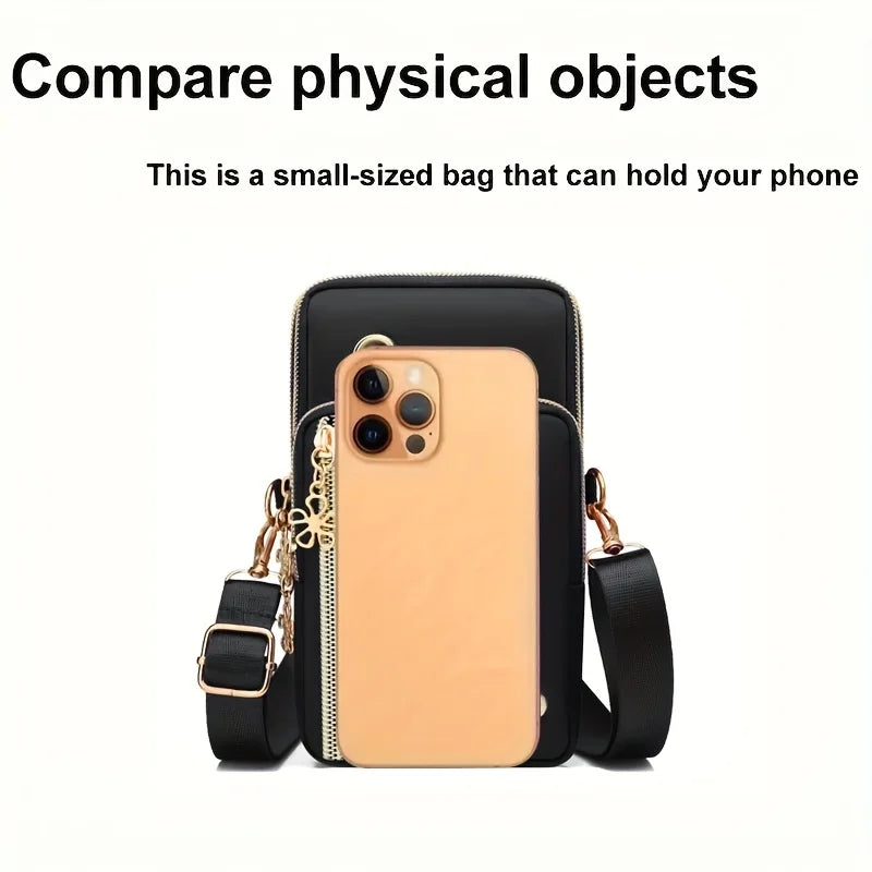 New Single Shoulder Crossbody Bag Coin Purse Mobile Phone Bag Zipper Wallet Stylish Trendy Handbag for Women